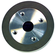 6 x 3/4 x 1-1/4'' - 1/8'' Abrasive Depth - 120 Grit - 3/4 Rim Plate Type 6A2C Mounted Diamond Wheel - Makers Industrial Supply