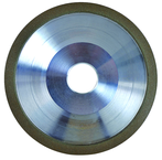 6 x 1 x 1-1/4'' - 1/8'' Abrasive Depth - 150 Grit - 3/8 Rim Type D12A2 Diamond Dish Wheel - Makers Industrial Supply