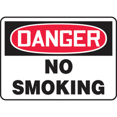 Sign, Danger No Smoking, 10″ × 14″, Vinyl - Makers Industrial Supply