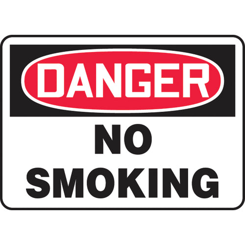 Sign, Danger No Smoking, 7″ × 10″, Aluminum - Makers Industrial Supply