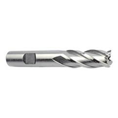 24mm Dia. x 4-1/2 Overall Length 4-Flute Square End High Speed Steel SE End Mill-Round Shank-Non-Center Cut-Uncoated - Makers Industrial Supply