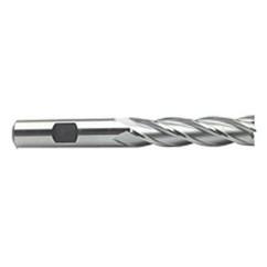 1 Dia. x 6-1/2 Overall Length 4-Flute Square End High Speed Steel SE End Mill-Round Shank-Non-Center Cut-Uncoated - Makers Industrial Supply