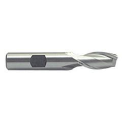 1/2 Dia. x 3-1/4 Overall Length 2-Flute Square End M-42 Cobalt SE End Mill-Round Shank-Center Cut-Uncoated - Makers Industrial Supply