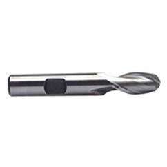 5/8'' Dia. - 3-1/2'' OAL - Uncoated M-42 Cobalt - Ball End SE EM - 2 FL - Makers Industrial Supply