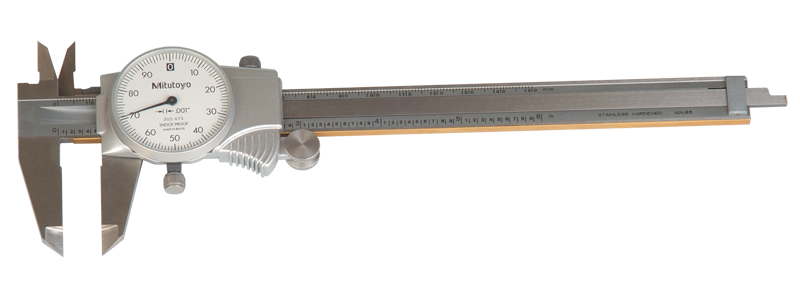 0 - 200mm Measuring Range (0.02mm Grad.) - Dial Caliper - #505-686 - Makers Industrial Supply