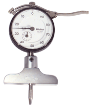 0 - 200mm Measuring Range (.01mm Grad.) - Dial Depth Gage - Makers Industrial Supply