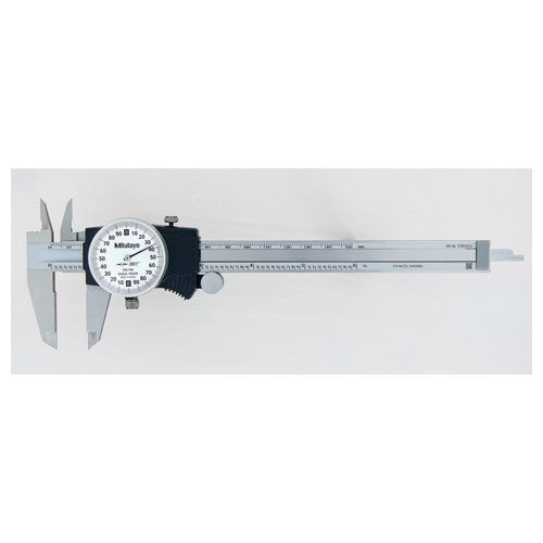 ‎0-8″ Range - Dial Caliper White Face - 0.001″ Graduation - Makers Industrial Supply