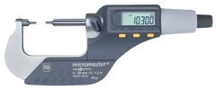 0 - 1.2" / 0 - 30mm Measuring Range - .00005/.001mm Resolution - Friction Thimble - Carbide Face - Electronic Spline Micrometer - Makers Industrial Supply