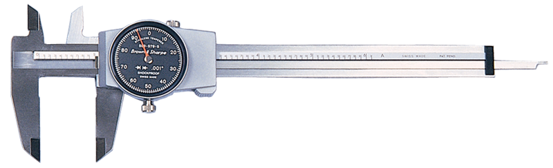 0 - 6'' Measuring Range (.001 Grad.) - Dial Caliper - #599-579-5 - Makers Industrial Supply