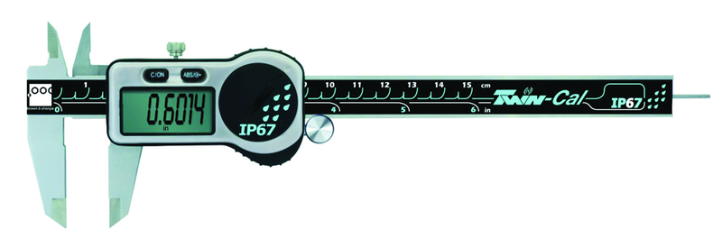 0-6/150MM Twin-Cal Digital Caliper - .0005"/0.01 mm Resolution -  Square Depth Rod - Makers Industrial Supply