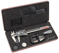#S766AZ - Electroic Tool Set - Includes 0-6" Electronic Slide Caliper and 0-1" Electronic Outside Micrometer - Makers Industrial Supply