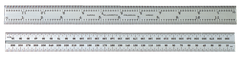 #CB12-4R - 12'' - 4R Graduation - Chrome - Combination Square Blade - Makers Industrial Supply