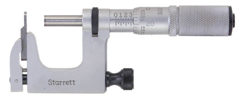 #220XFL-1 - 0 - 1'' Measuring Range - .001 Graduation - Friction Thimble - Carbide Face - Multi Anvil Micrometer - Makers Industrial Supply