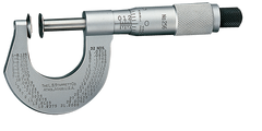 #256MRL-50 -  25 - 50mm Measuring Range - .01mm Graduation - Ratchet Thimble - High Speed Steel  Face - Disc Micrometer - Makers Industrial Supply