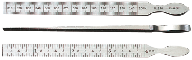 #270 - 1 Leaf - .010 to .150" (.3 to 4mm) Range - Taper Gage - Makers Industrial Supply