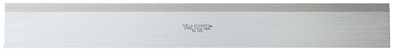 #385-18 - 18'' Long x 1-13/32'' Wide x 11/16'' Thick - Steel Straight Edge With Bevel; No Graduations - Makers Industrial Supply