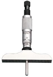 #445BZ3RL - 0 - 3'' Measuring Range - Ratchet Thimble - Depth Micrometer - Makers Industrial Supply