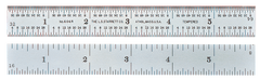 #DH604R-12 - 12'' Long - 4R Graduation - 1'' Wide - Double Hook Scale ( Regular Finish) - Makers Industrial Supply