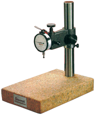 #653GJ - Kit Contains: .0005" Graduation; 0-25-0 Reading - Pink Granite Stand & Dial Indicator - Makers Industrial Supply