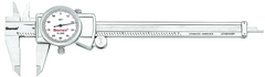 #3202-6 -  0 - 6" Stainless Steel Dial Caliper with .001" Graduation - Makers Industrial Supply