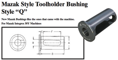 Mazak Style "Q" Toolholder Bushing  - (OD: 50mm x ID: 40mm) - Part #: CNC 86-70QM 40mm - Makers Industrial Supply
