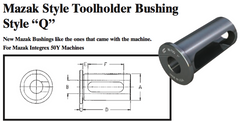 Mazak Style "Q" Toolholder Bushing  - (OD: 2" x ID: 40mm) - Part #: CNC 86-70Q 40mm - Makers Industrial Supply