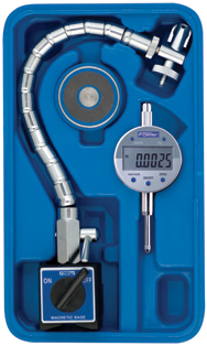 Set Contains: 1"/25mm .0005/.01mm w/Flex Arm Mag Base - Electronic Indicator with Flex Arm Mag Base - Makers Industrial Supply