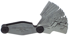 #52-485-030 - 16 Leaves - 1 to 12 Pitch - 29° Acme Screw Thread Gage - Makers Industrial Supply