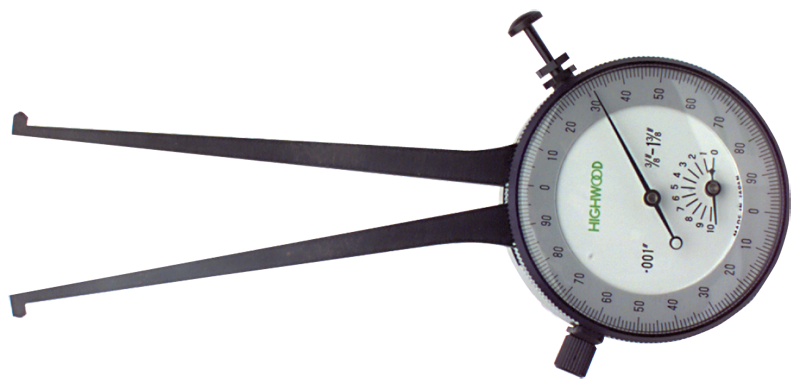 #IC362 - 3.625 - 4.625'' Range - .001'' Graduation - Dial Face Internal Caliper Gage - Makers Industrial Supply