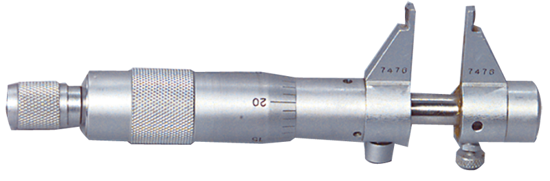 1 - 2'' Measuring Range - .001 Graduation - Ratchet Thimble - Hardened & Ground Face - Inside Micrometer - Makers Industrial Supply