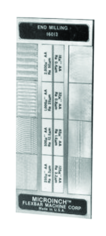 #16012CAL - 8 Specimans for Checking Cylindrical Turning Roughness Results - Microinch Comparator Plate with Certification - Makers Industrial Supply