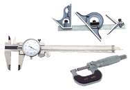 Kit Contains: 0-1" Outside Ratchet Micrometer; 6" Dial Caliper; 4 Piece 12" 4R Combination Square - 6 Piece Layout & Inspection Kit - Makers Industrial Supply