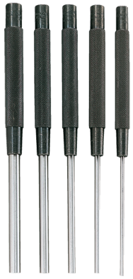 #SPC76 - 1/8 - 3/8" Diameter - 5 Piece Extra Long Drive Pin Punch Set - Makers Industrial Supply