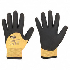 Size 10XL Gloves-Cold Grip Plus 5 Hi-Viz orange shell, black foam PVC 3/4 coating. ANSI Level 4 cut protection - Makers Industrial Supply