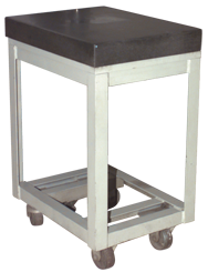 24 x 36" - Surface Plate Stand 0-Ledge with Casters - Makers Industrial Supply