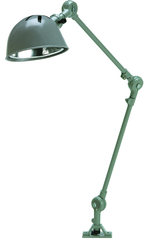 14" Uniflex Machine Lamp; 120V, 60 Watt Incandescent Light, Screw Down Base, Oil Resistant Shade, Gray Finish - Makers Industrial Supply