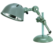 6" Uniflex Machine Lamp; 120V, 60 Watt Incandescent Light, Portable Base, Oil Resistant Shade, Gray Finish - Makers Industrial Supply