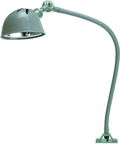 24" Uniflex Machine Lamp; 120V, 60 Watt Incandescent Light, Screw Down Base, Oil Resistant Shade, Gray Finish - Makers Industrial Supply
