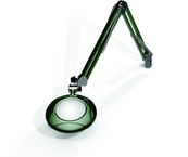 Green-Lite® 5" Racing Green Round LED Magnifier; 43" Reach; Table Edge Clamp - Makers Industrial Supply