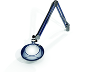 Green-Lite® 5" Spectra Blue Round LED Magnifier; 43" Reach; Table Edge Clamp - Makers Industrial Supply