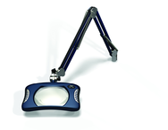 Green-Lite® 7" x 5-1/4"Spectra Blue Rectangular LED Magnifier; 43" Reach; Table Edge Clamp - Makers Industrial Supply