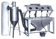 Blast Cabinet with Abrasive Separators-Split Level - #6048AS 60W x 48D x 31H Tub Dimensions - Makers Industrial Supply