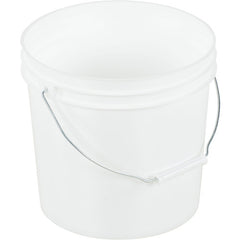 White Open Head Pail Steel Hand 3.5 Gal - Exact Industrial Supply