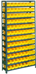 36 x 18 x 48'' (96 Bins Included) - Small Parts Bin Storage Shelving Unit - Makers Industrial Supply