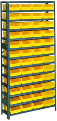 36 x 12 x 75'' (48 Bins Included) - Small Parts Bin Storage Shelving Unit - Makers Industrial Supply