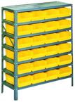 36 x 12 x 48'' (24 Bins Included) - Small Parts Bin Storage Shelving Unit - Makers Industrial Supply