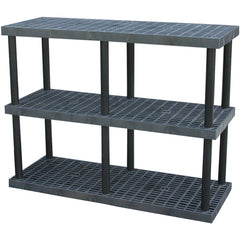 Plastic Bulk Shelf&Storage 66 × 24 3 Shelf - Exact Industrial Supply