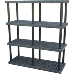 Plastic Bulk Shelf&Storage 66 × 24 4 Shelf - Exact Industrial Supply