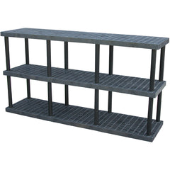 Plastic Bulk Shelf&Storage 96 × 24 3 Shelf - Exact Industrial Supply