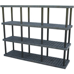 Plastic Bulk Shelf&Storage 96 × 24 4 Shelf - Exact Industrial Supply